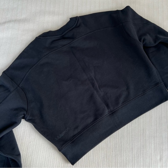 Lululemon Perfectly oversized Cropped Crew (French Terry) - Black - Picture 2 of 3
